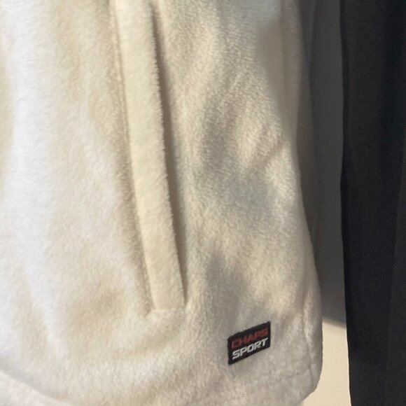 Chaps Sport SZ L Ivory Zip Front Outerwear Vest Poly Fleece warm comfy - Picture 5 of 13